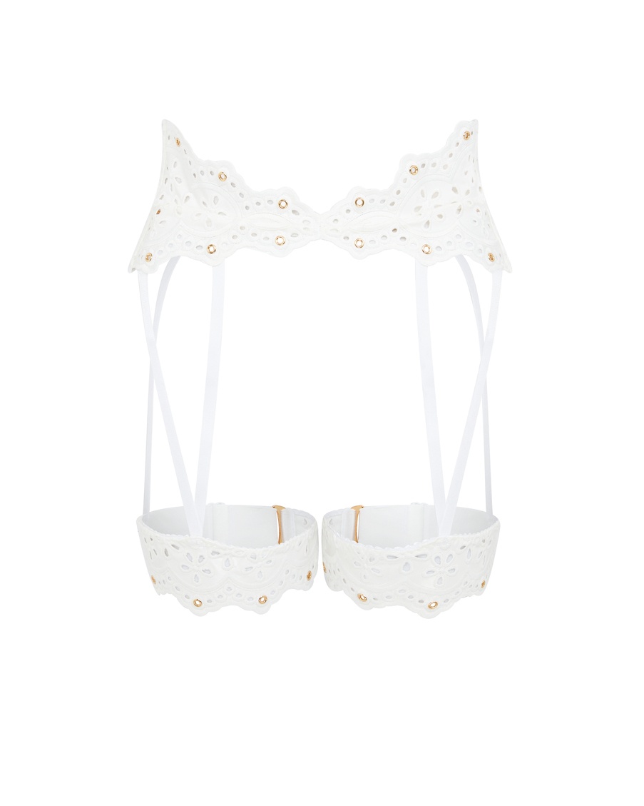 Белый пояс для чулок Nicoletti