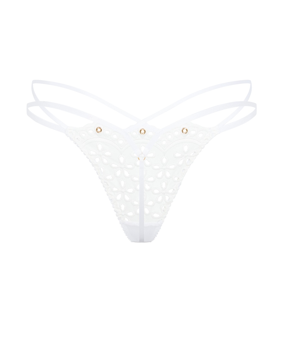 Белые трусы стринги Nicoletti