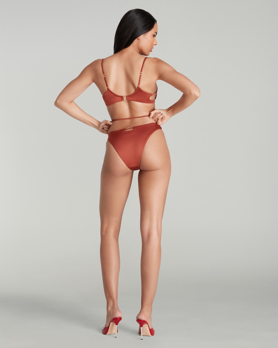 Коричневый топ купальника Christiana