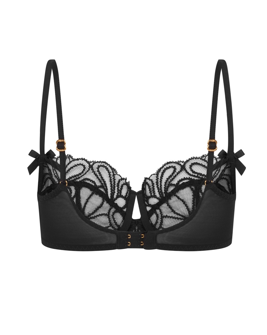 Черный бюстгальтер балконет Nelle