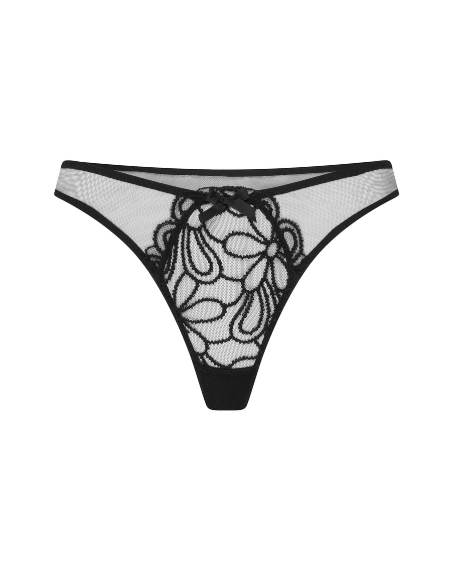 Черные трусы стринги Nelle