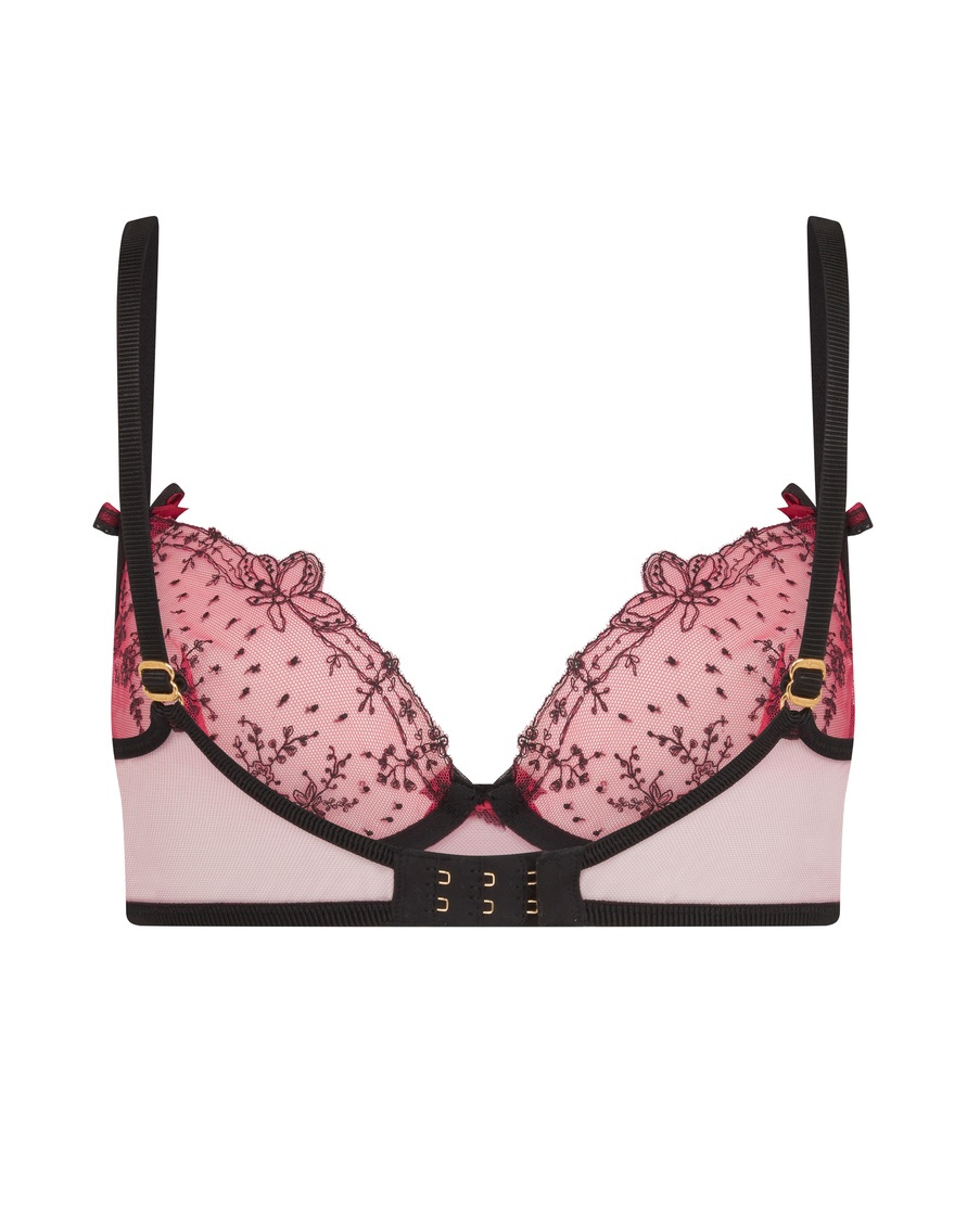 Розово-черный бюстгальтер с мягкой чашкой Graice