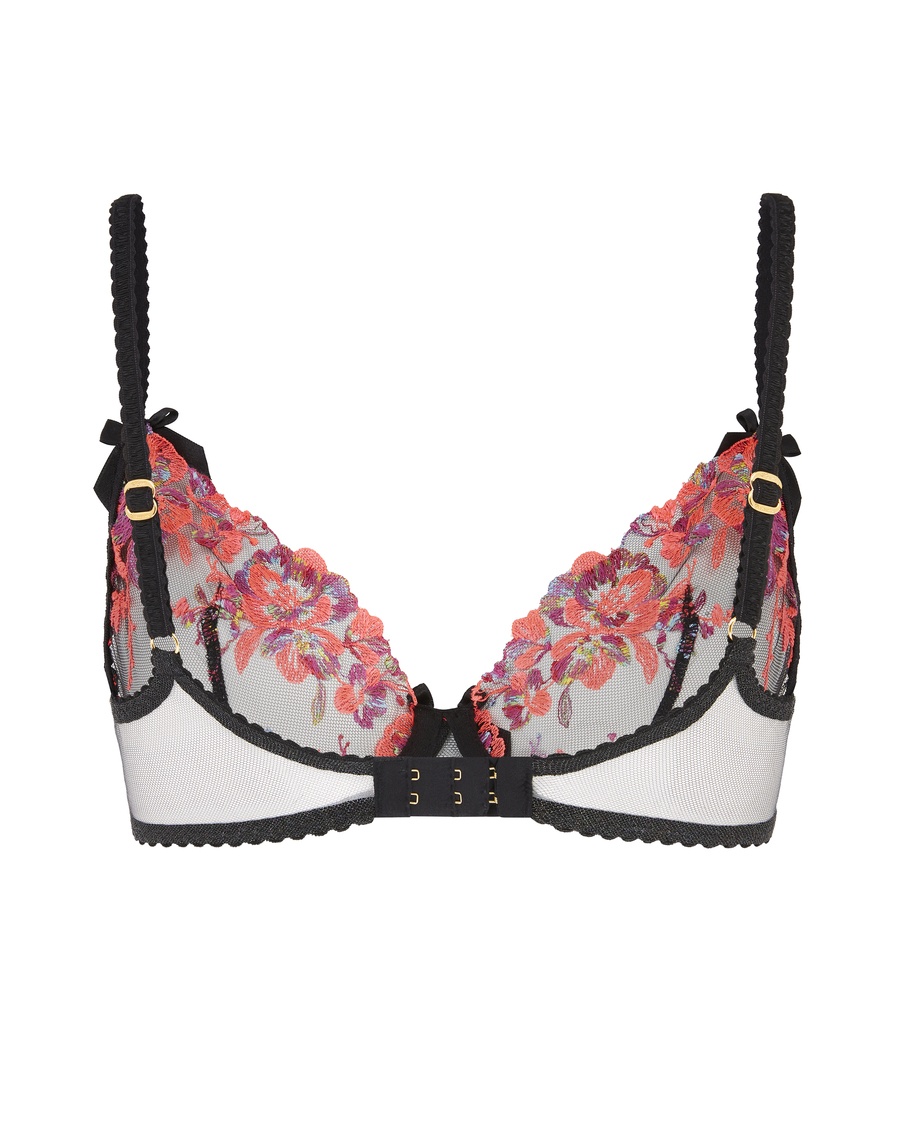 Черно-оранжевый бюстгальтер с мягкой чашкой Lexx