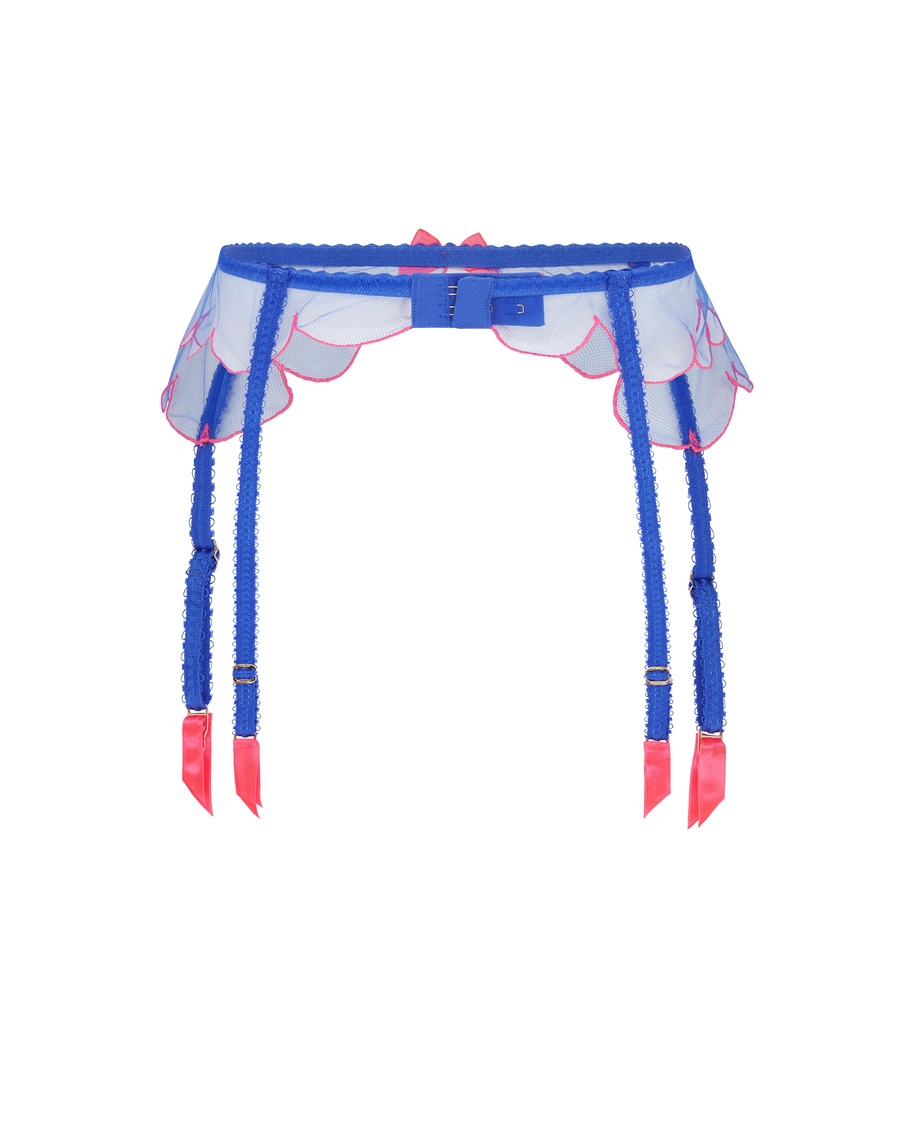 Синий пояс для чулок Lorna