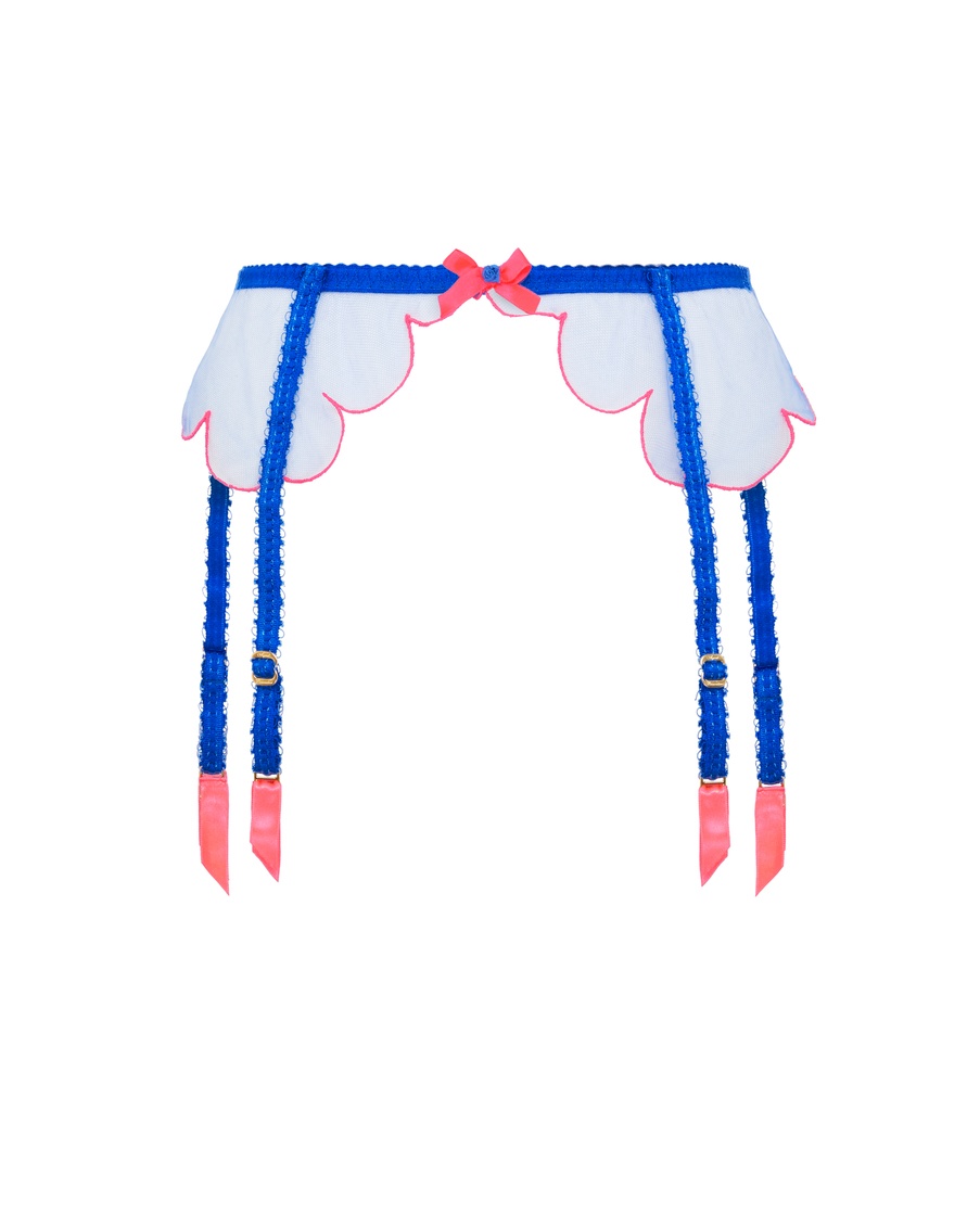 Синий пояс для чулок Lorna