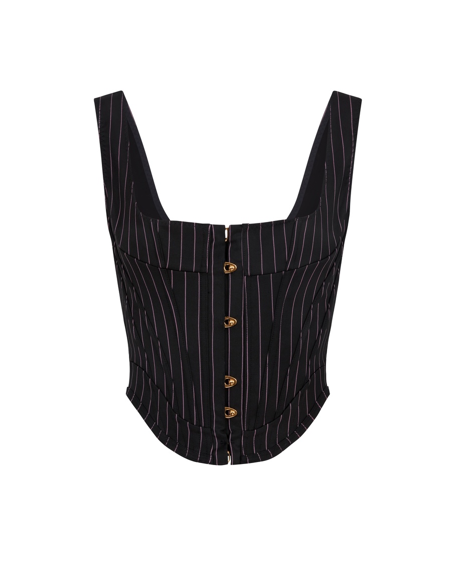 Черно-розовый корсет Zena