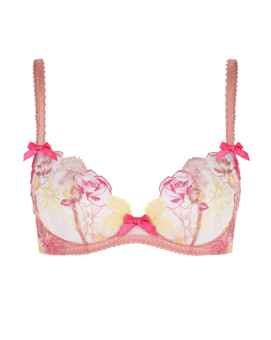 Розово-желтый прозрачный бюстгальтер с мягкой чашкой Zuri
