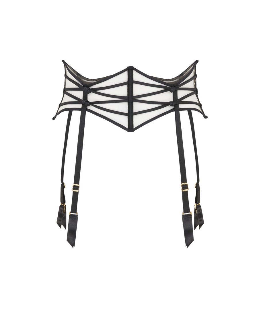 Черный прозрачный корсетный пояс Ozara