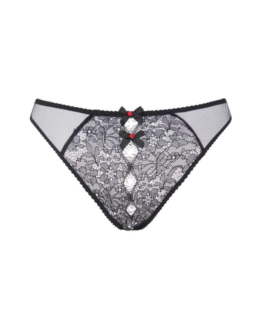 Черные кружевные французские трусы Lorna Lace