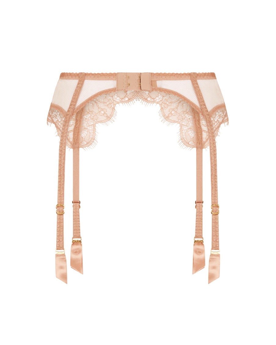 Кремовый кружевной пояс для чулок Lorna Lace