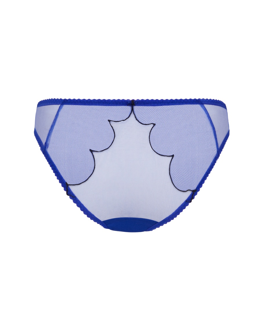 Синие прозрачные классические трусы Lorna