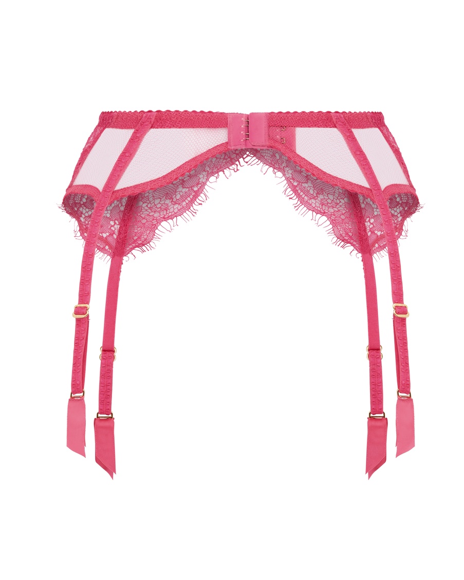 Кружевной пояс для чулок цвета фуксия Lorna Lace