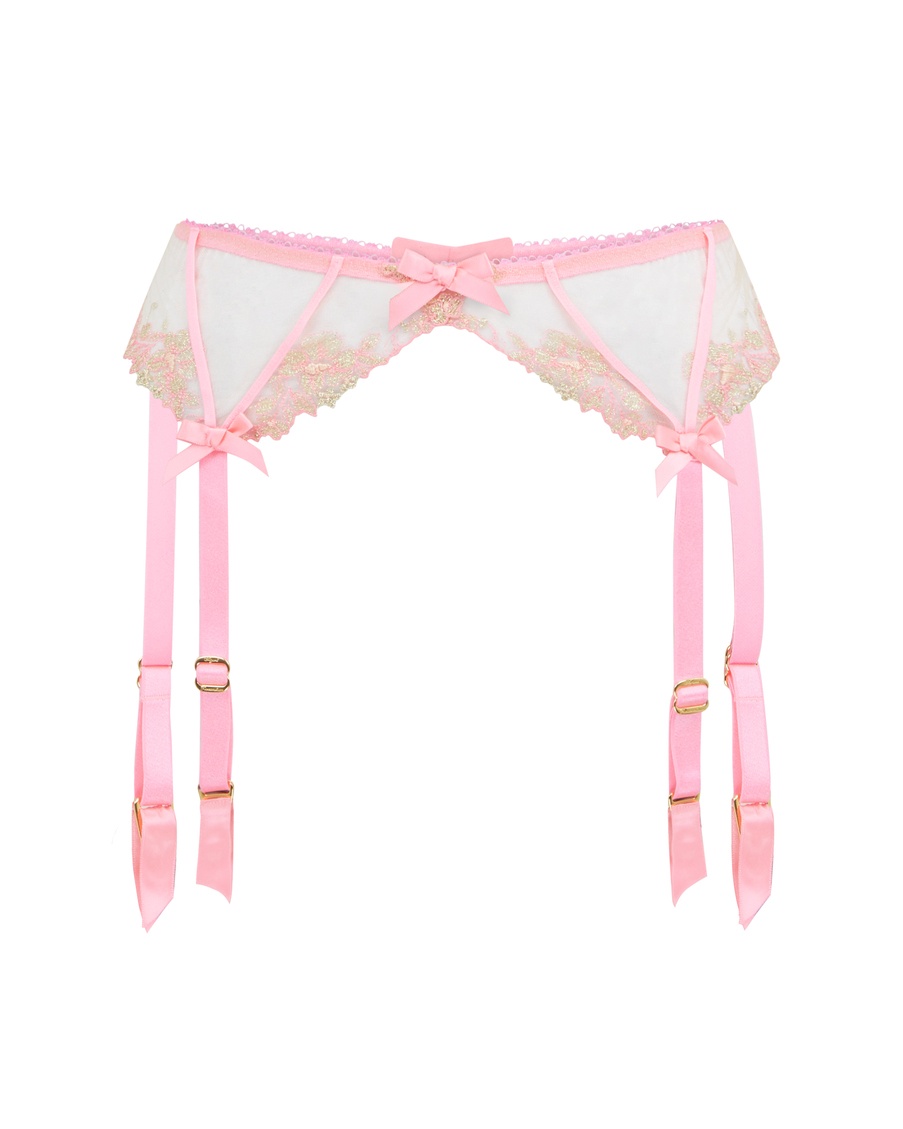 Розовый пояс для чулок Tessy