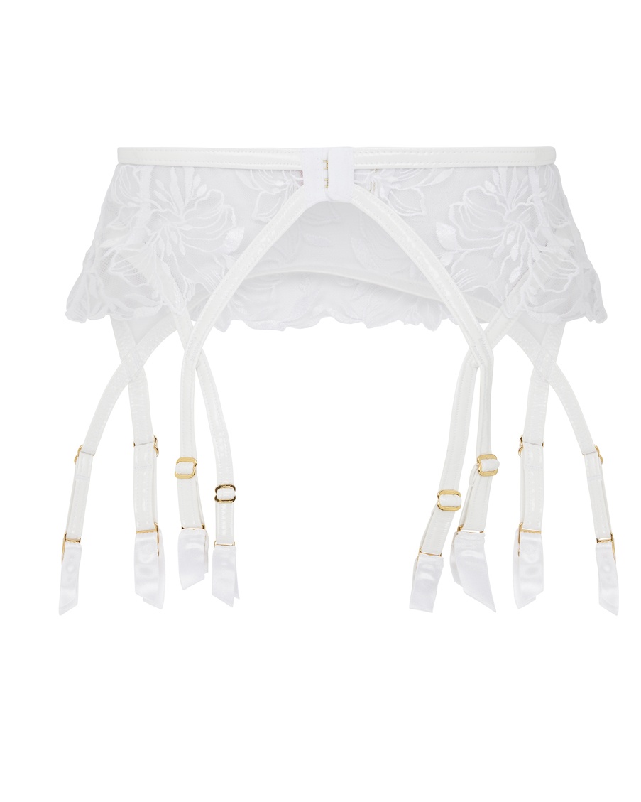 Белый пояс для чулок Ozella