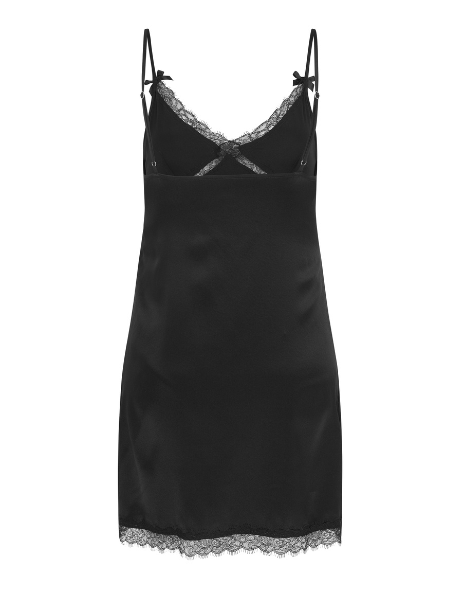 Черная шелковая сорочка Gisele