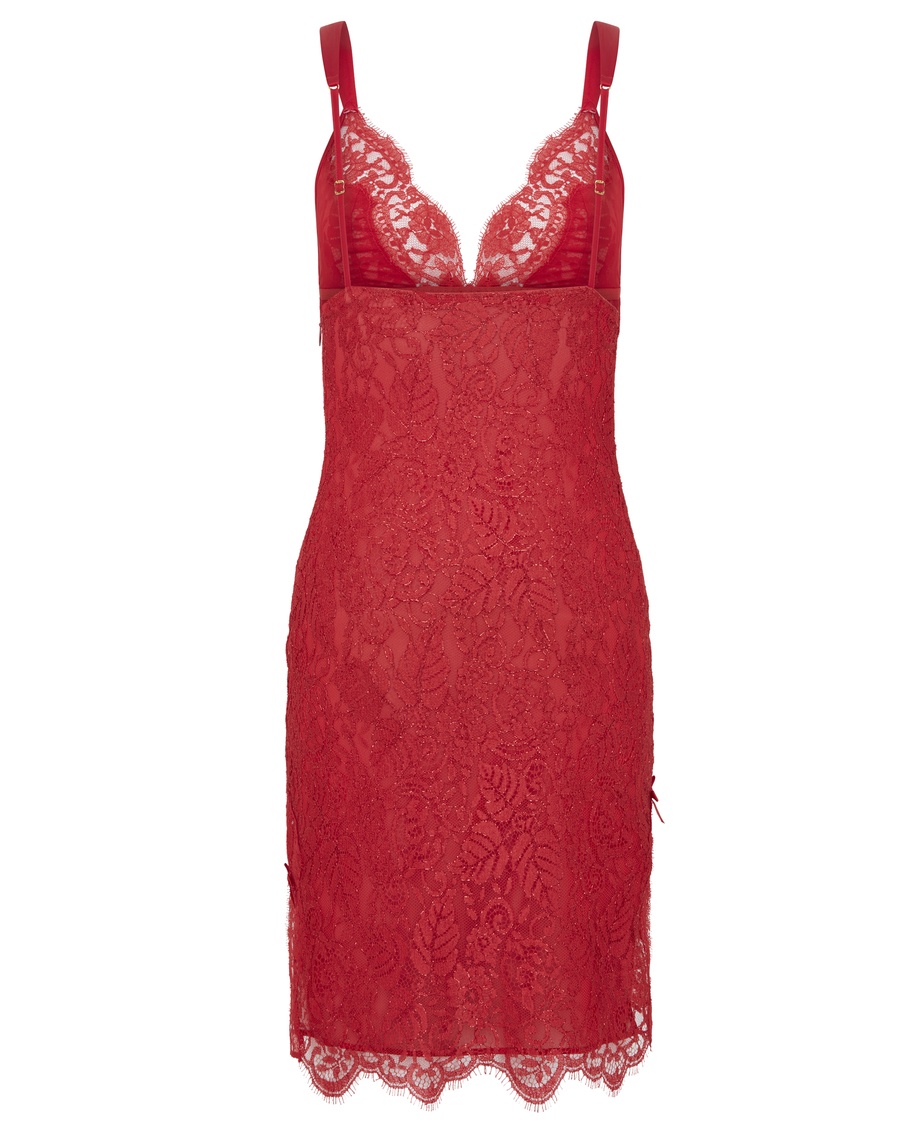 Красная кружевная сорочка Kateryna