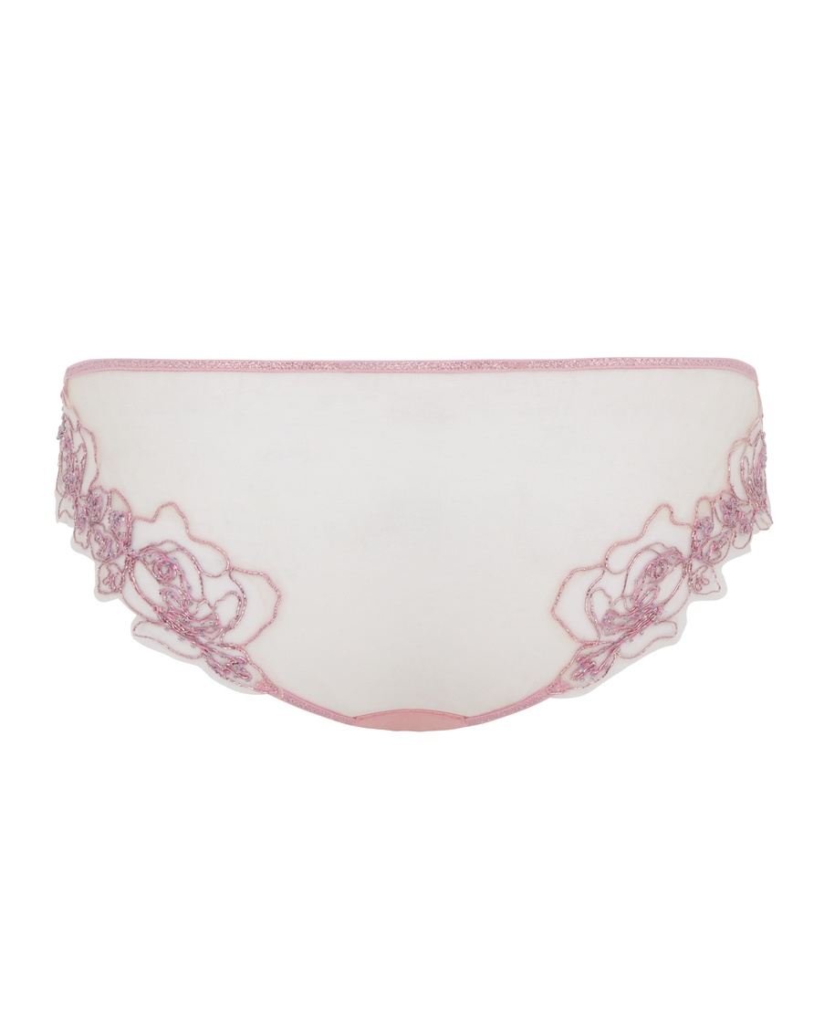 Розовые прозрачные классические трусы Lindie