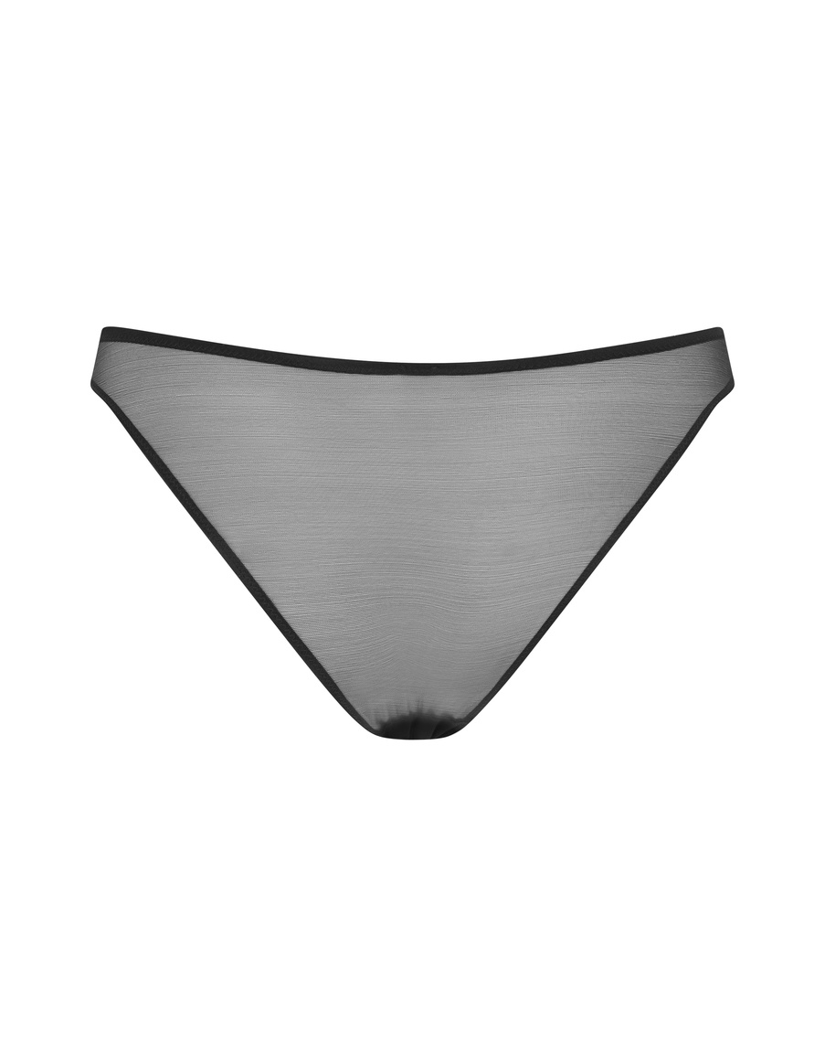 Черные прозрачные классические трусы Lucky