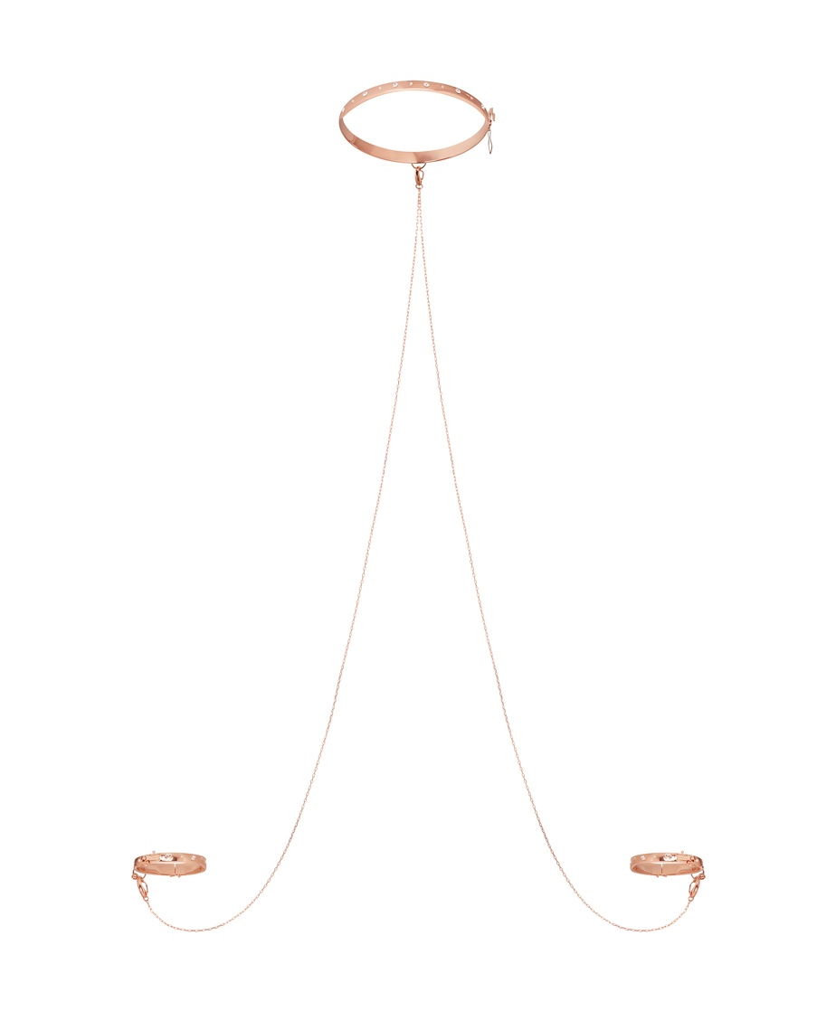 Чокер с браслетами цвета розового золота Katt