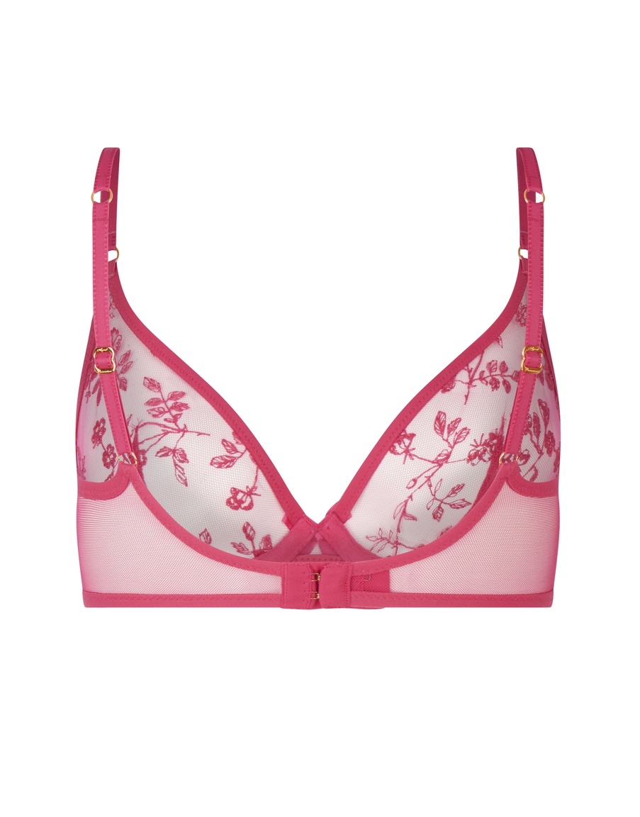 Розовый прозрачный бюстгальтер с мягкой чашкой Henrieta