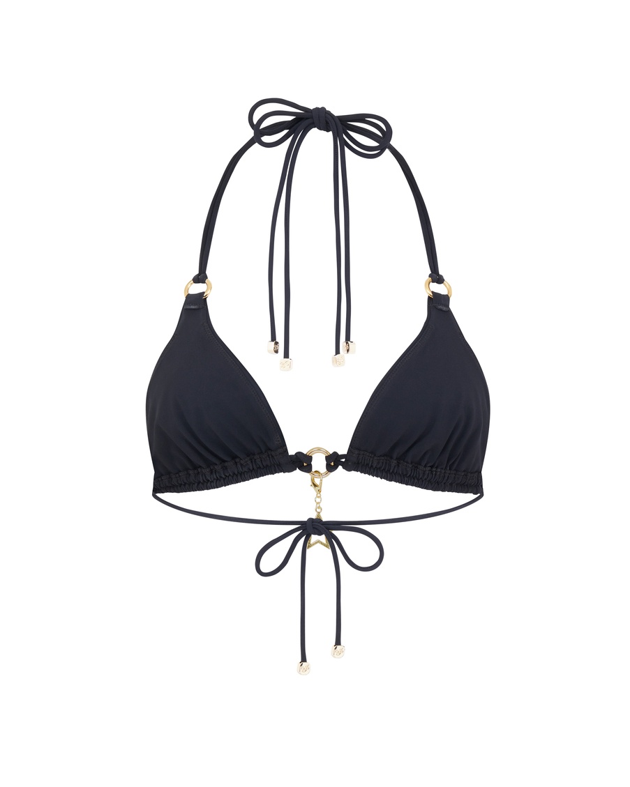 Черный топ купальника с треугольной чашкой Malisa