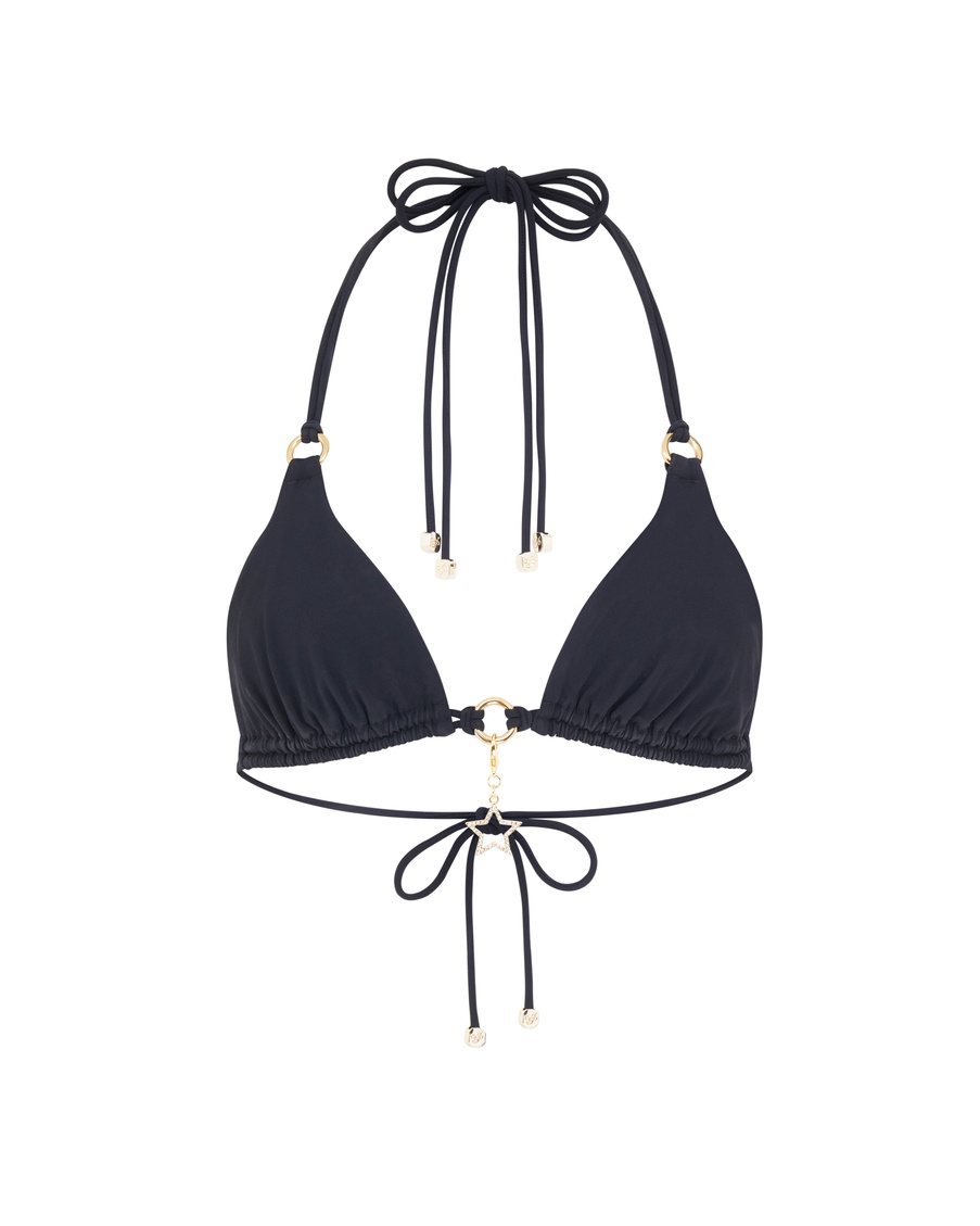 Черный топ купальника с треугольной чашкой Malisa