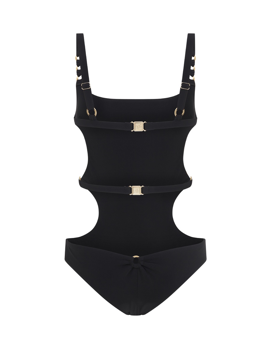 Черный слитный купальник Malisa