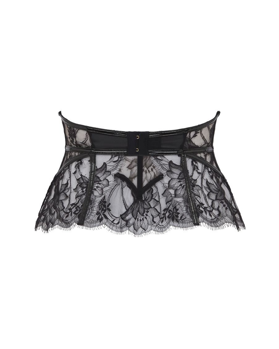 Черный пояс для чулок Alyss