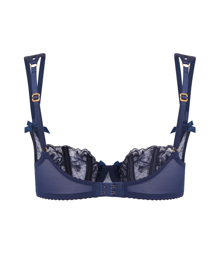 Темно-синий бюстгальтер балконет Rosia