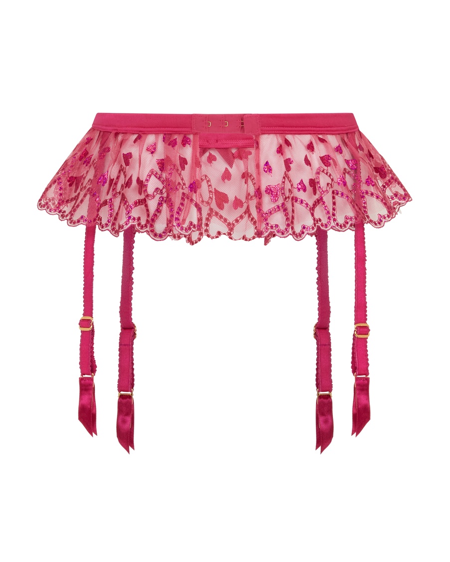 Пояс для чулок цвета фуксия Rozann