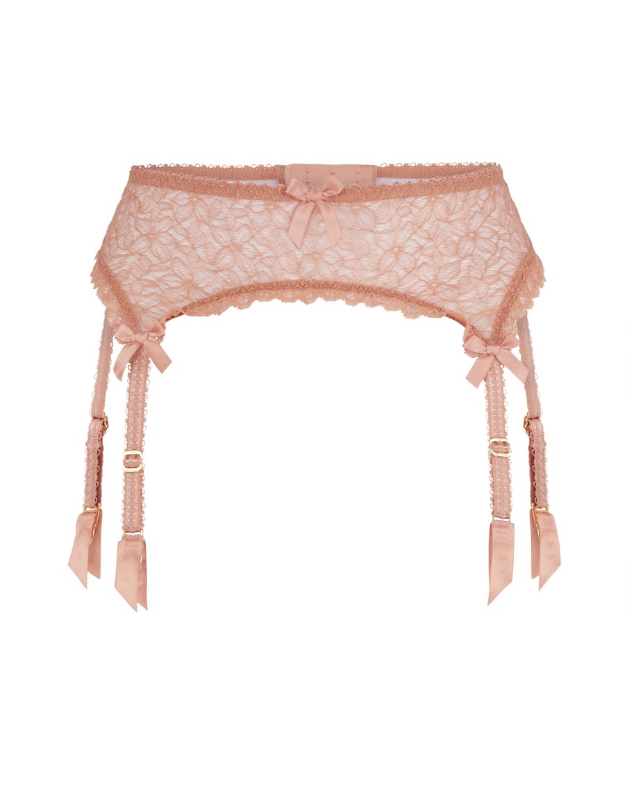 Бежевый пояс для чулок Aliza