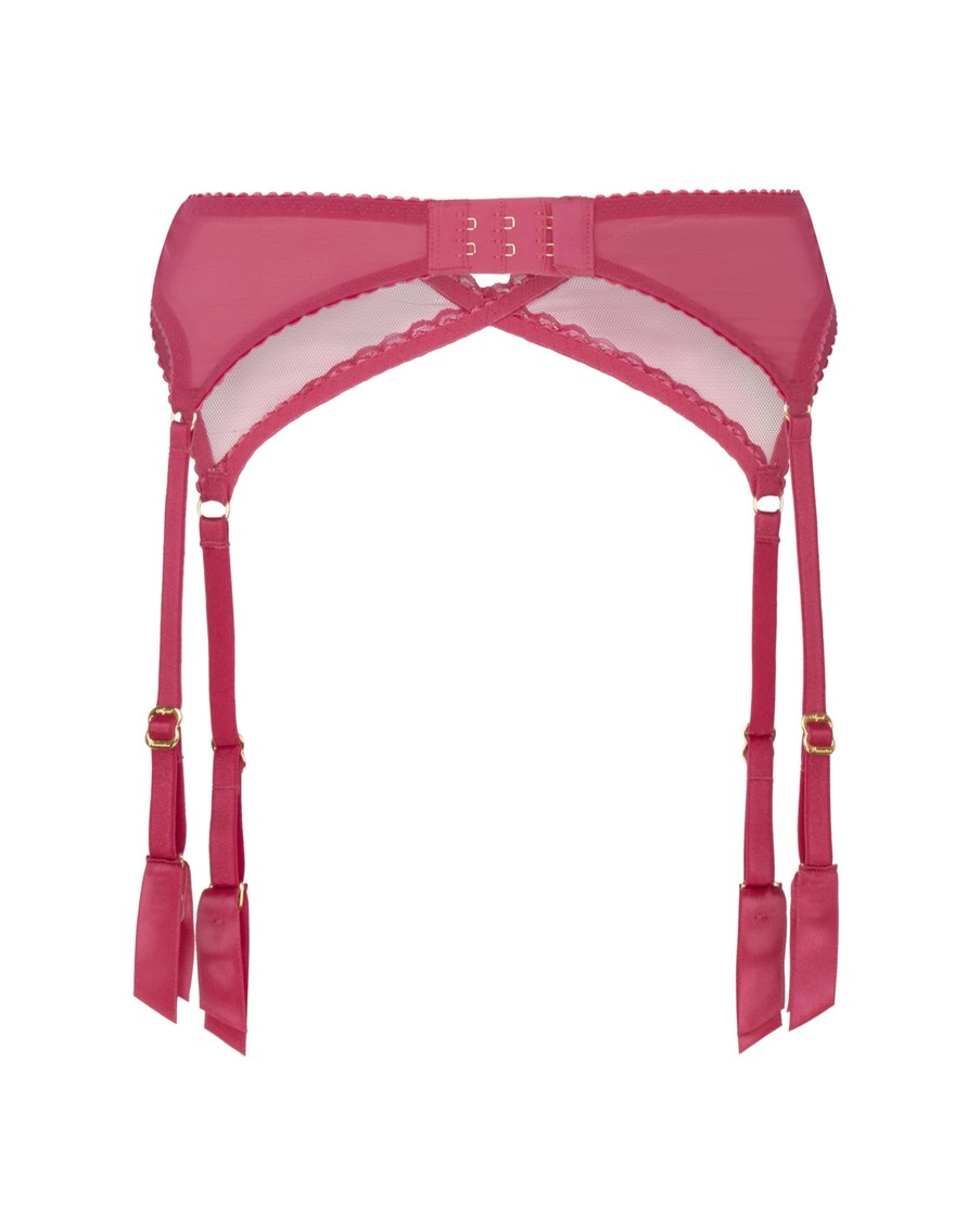Розовый пояс для чулок Fia