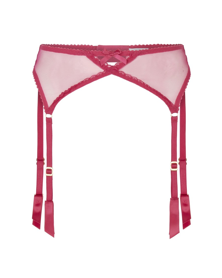 Розовый пояс для чулок Fia