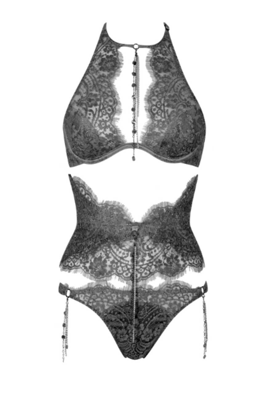 Высокий бюстгальтер Gayle черный