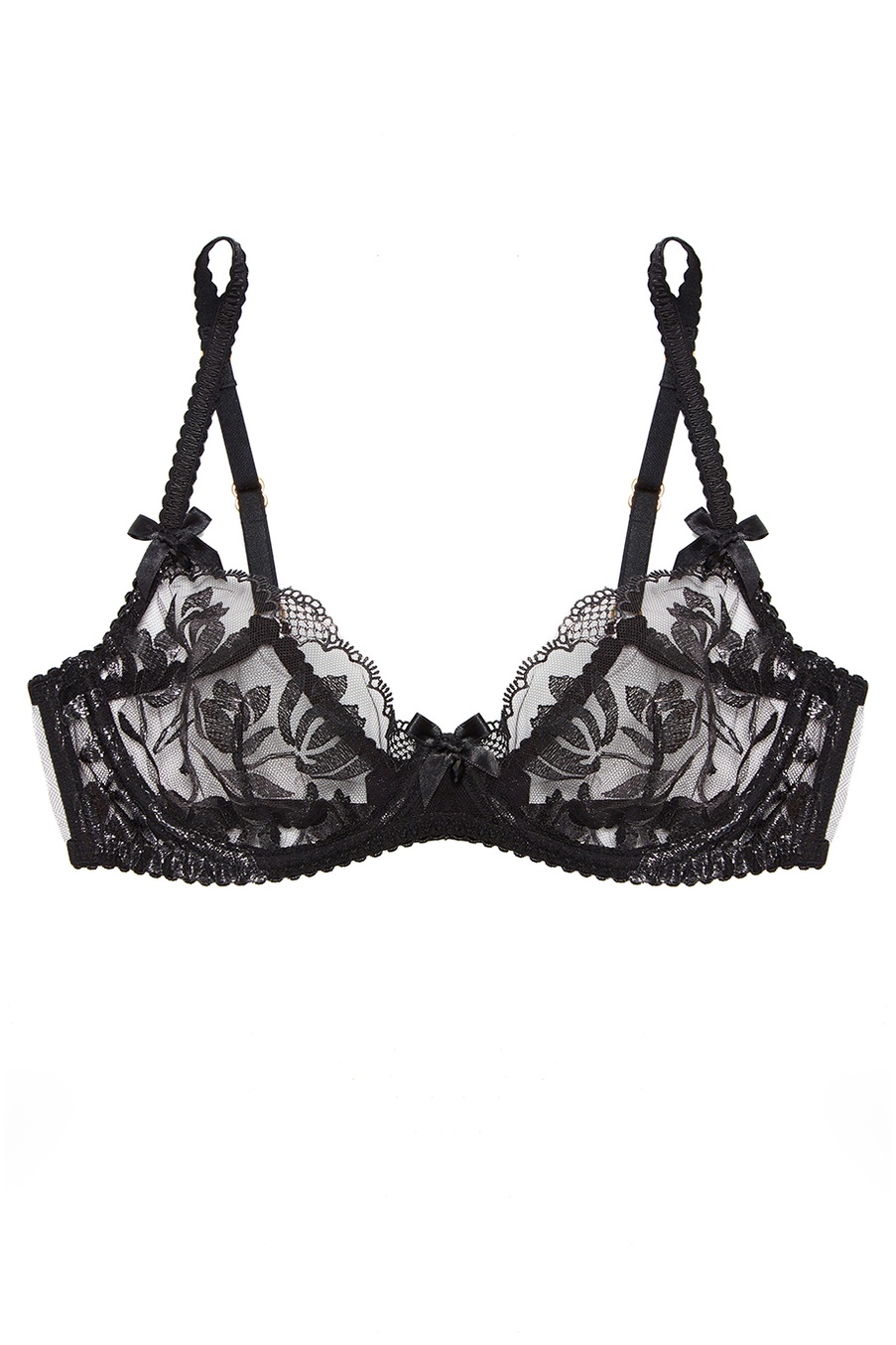 Черный бюстгальтер с мягкой чашкой Sparkle