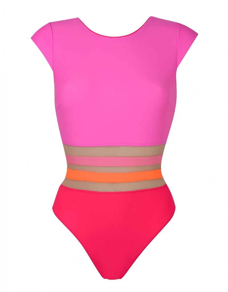 ZenayaРозовый слитный купальник Zenaya