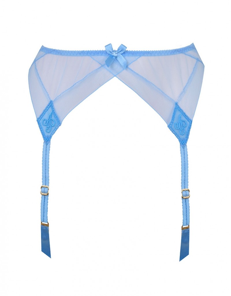 CasperГолубой пояс для чулок с монограммами Casper