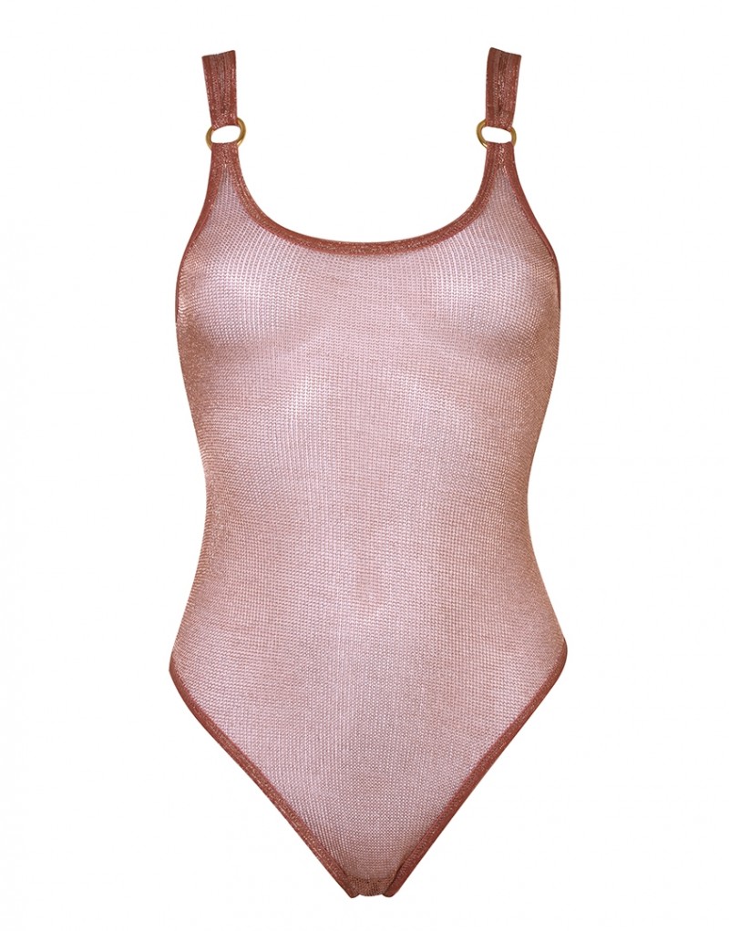 PhoebeПолупрозрачное боди пудрового цвета Phoebe