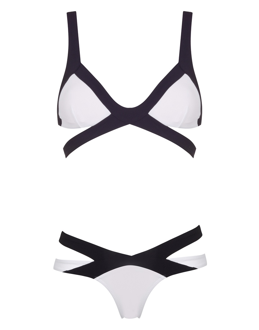 MazzyБело-черный лиф купальника Mazzy