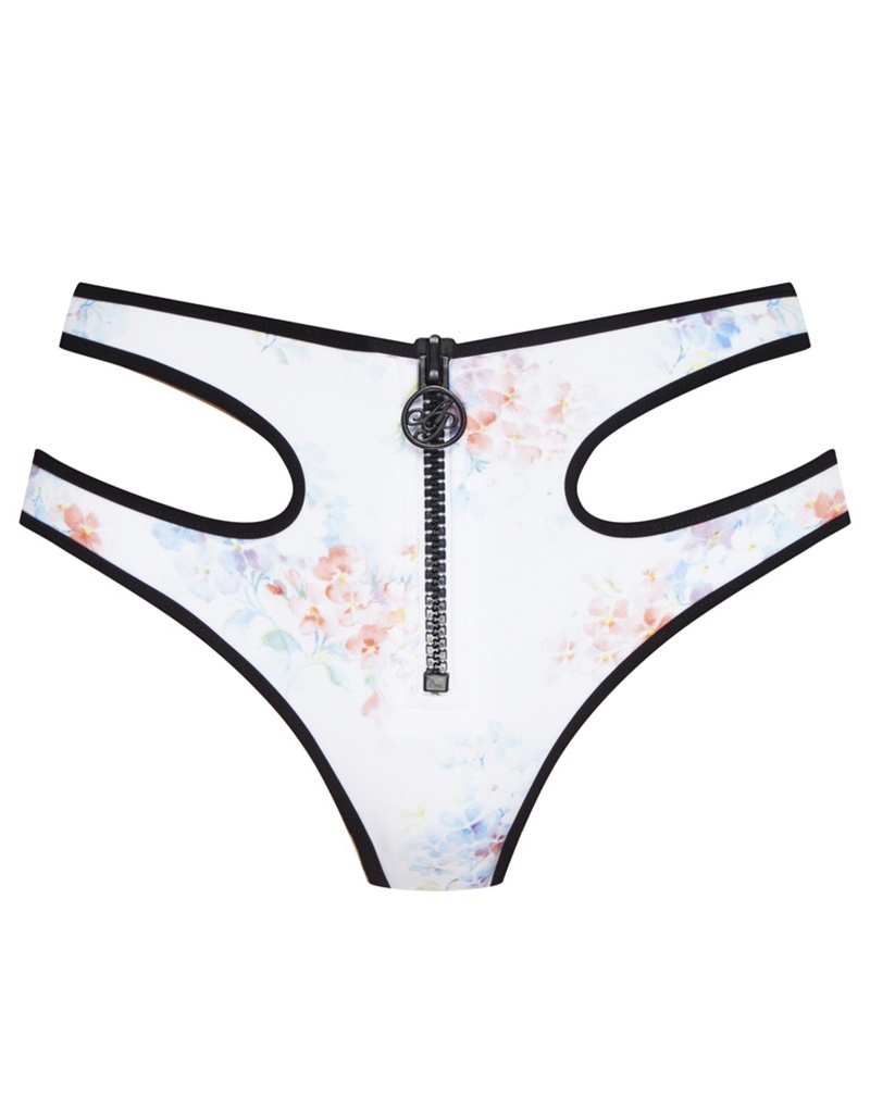 AimelineБелые высокие плавки с принтом Aimeline