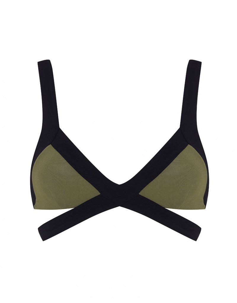 MazzyЛиф купальника цвета хаки Mazzy