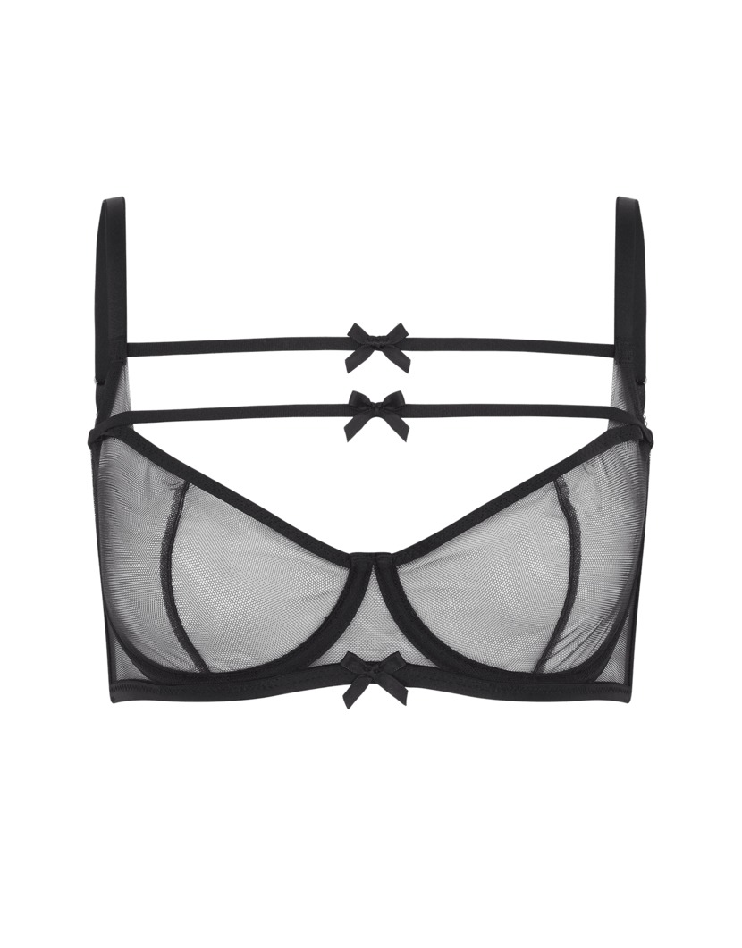 UlrikaЧерный прозрачный бюстгальтер с мягкой чашкой Ulrika