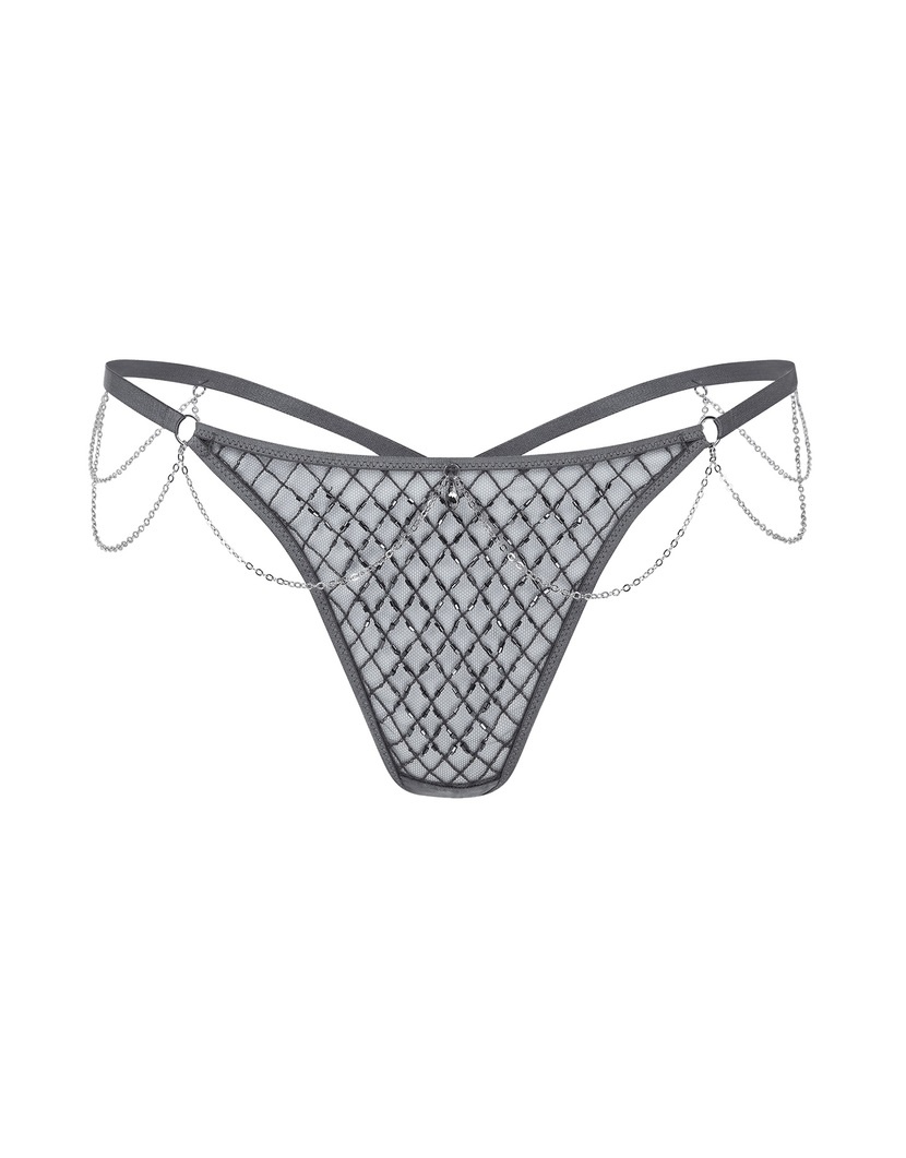 ChrystelleСеребристые трусы стринги с цепочками Chrystelle
