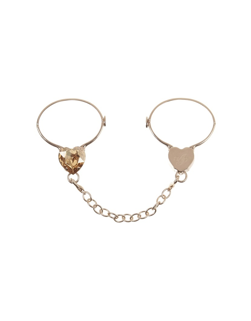 CorazonНаручники цвета розового золота с кристаллами Corazon