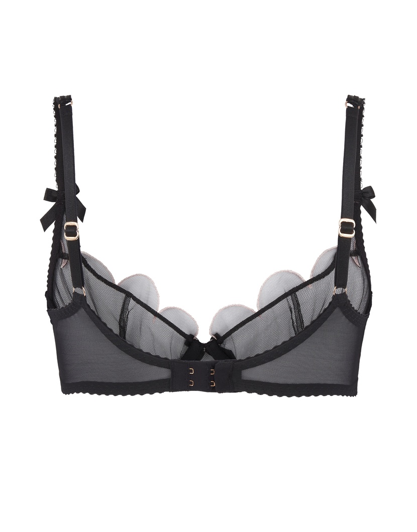 LornaЧерный прозрачный бюстгальтер с открытой чашкой Lorna