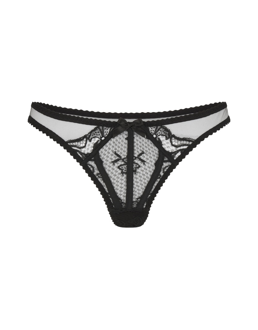 RozlynЧерные кружевные трусы-стринги Rozlyn