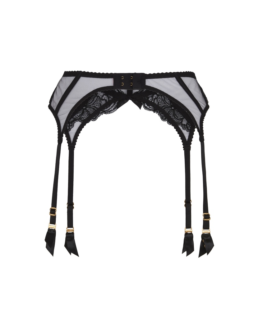 RozlynЧерный кружевной пояс для чулок Rozlyn