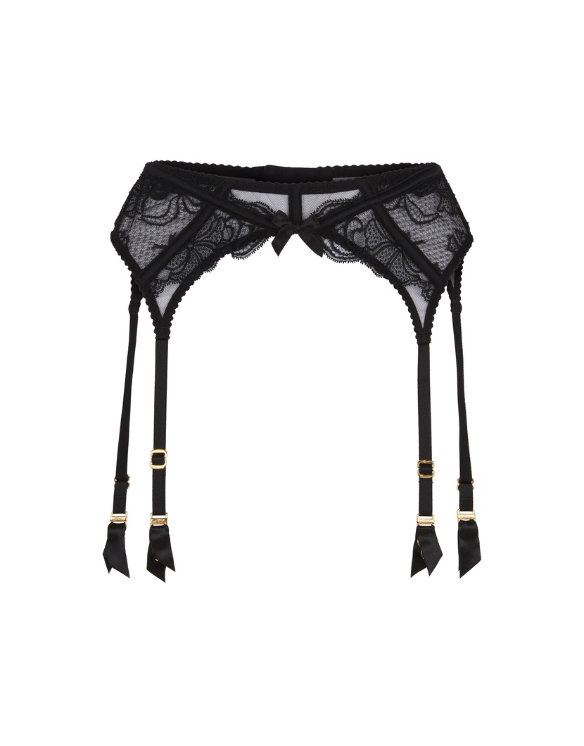 RozlynЧерный кружевной пояс для чулок Rozlyn