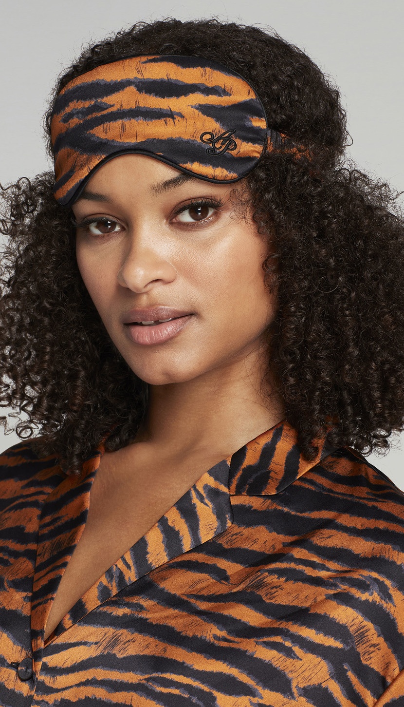 TigerШелковая маска для сна с тигриным принтом Tiger