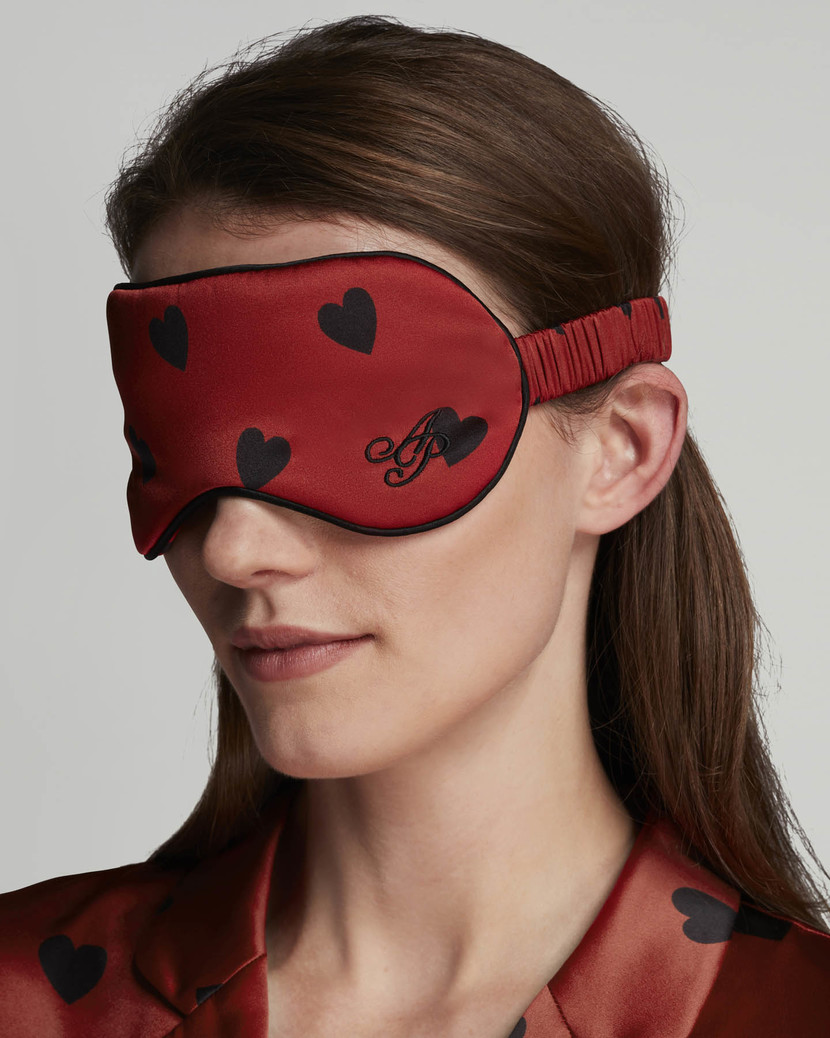 HartКрасно-черная шелковая маска для сна Hart